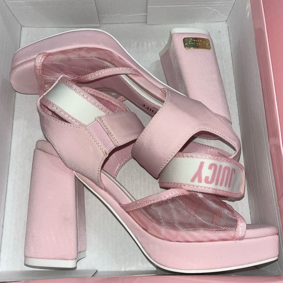 Juicy Couture Women's Platform JC-Graciela Size 6M Q-Pink Mesh/neoprene NWBT - Picture 4 of 15